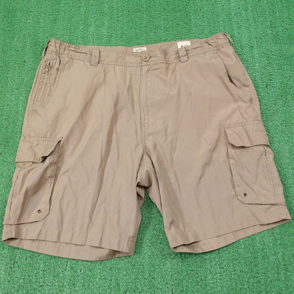 RedHead Shorts Mens 40 Beige Cargo Elastic Waist Cotton Blend Outdoor 9 Inseam